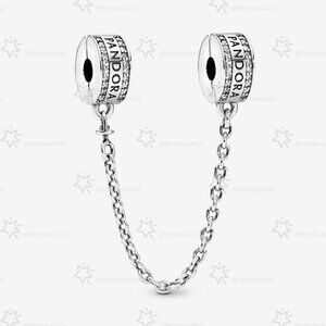 Pandora Logo Safety Chain Clip Charm